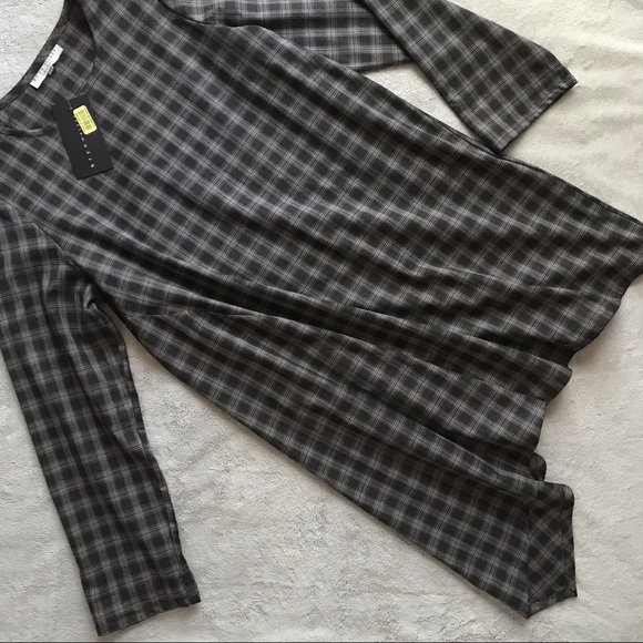 bryn Walker Tops - NWT Bryn Walker Sway Plaid Tunic Top Lagenlook M